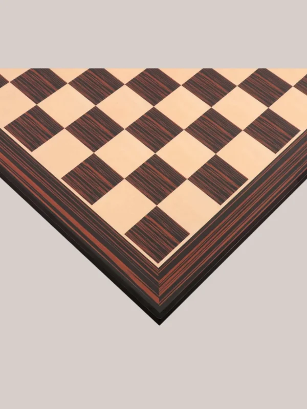 Royalchessset Chess Board Tiger Ebony & Maple Print 21-Inch 55mm Squares Professional Tournament Standard Matt Finish