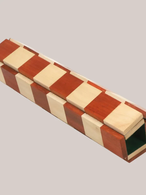 Royalchessset Solid Wood Roll-Up Travel Chess Board Bud Rosewood & Maple 12.6 inch