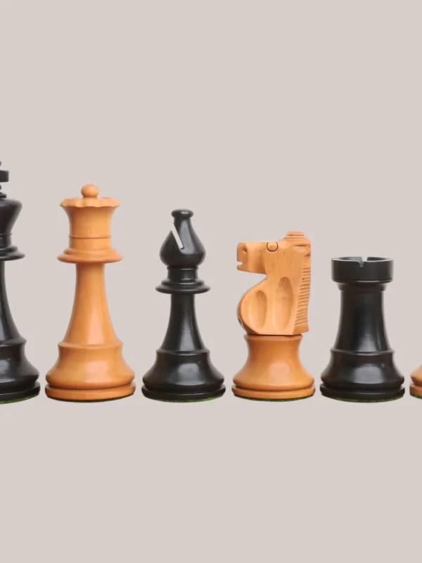 Royalchessset Professional Tournament Chess Pieces Antiqued Boxwood Staunton Set 3.9" King Weighted & Felted 4 Queens Included
