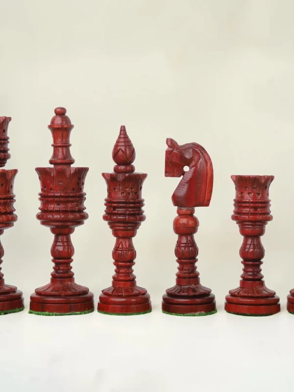Royalchessset Chess Pieces Lotus Series Weighted Bud Rosewood 4.7" Professional Staunton Style