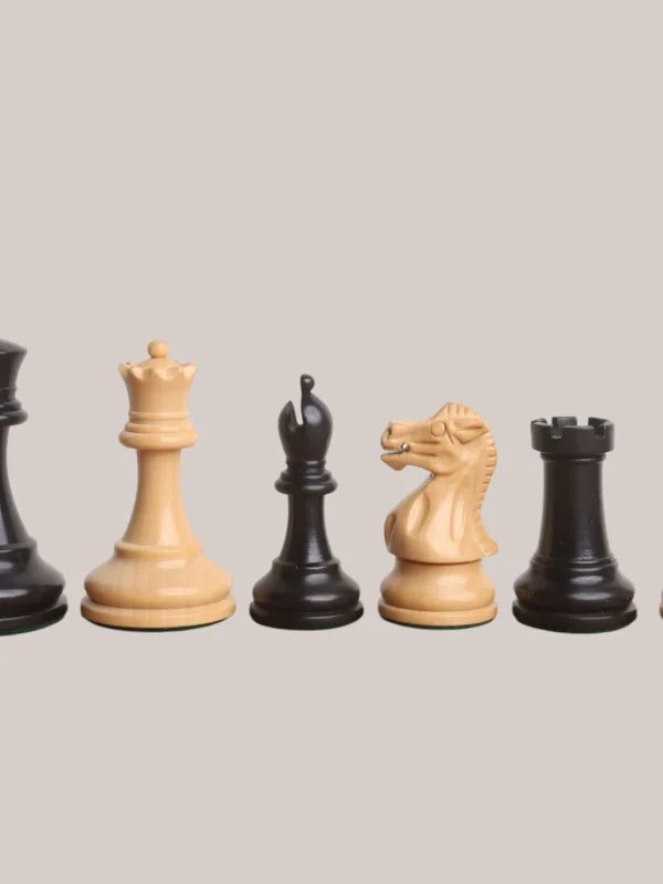 Royalchessset Pro Staunton Weighted Chess Pieces Ebonised Boxwood 2.4"