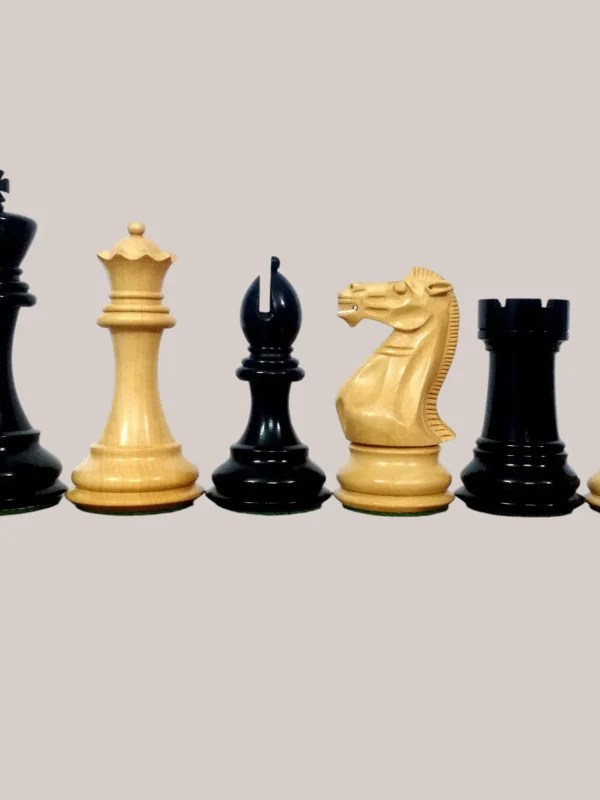 Royalchessset Chess Pieces Pro Staunton Weighted Wooden Ebonised Boxwood 4.1" 4 Queens
