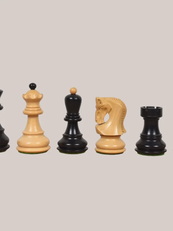 Royalchessset Professional Zagreb Tournament Chess Pieces Weighted Ebonised Boxwood 2.6″