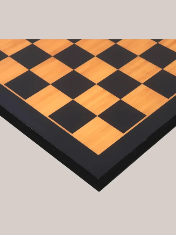 Royalchessset Professional Tournament Chess Board Antique Boxwood & Ebony Print 21-Inch