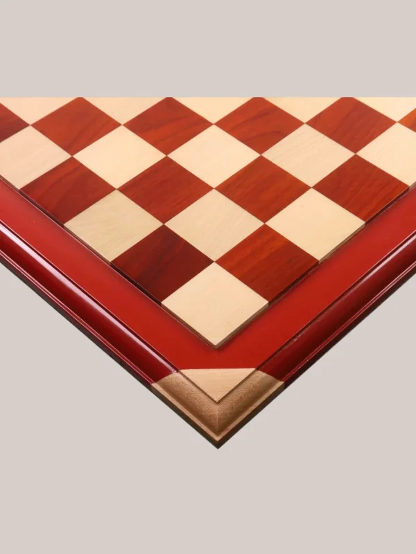 Royalchessset Chessboard Bud Rosewood & Maple 21-Inch 55mm Raised Tile Tournament Board