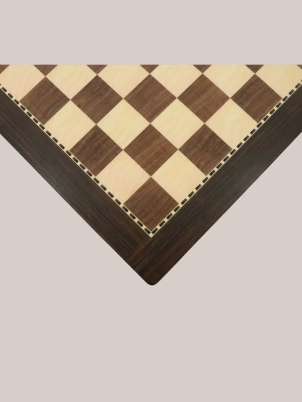 Royalchessset Tournament Chess Board Walnut & Maple Matte Finish 16-Inch