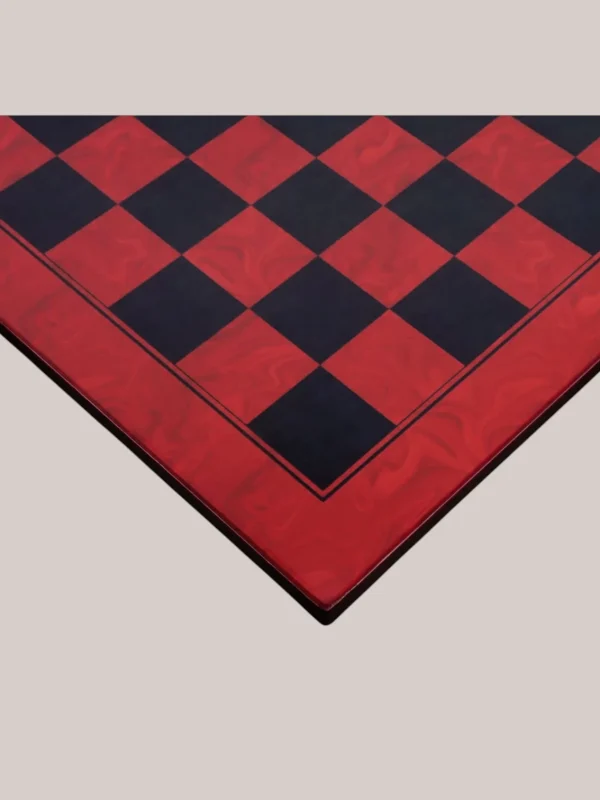 Royalchessset Professional Tournament Chess Board Red Ash Burl & Ebony Print 22-Inch 57mm Squares